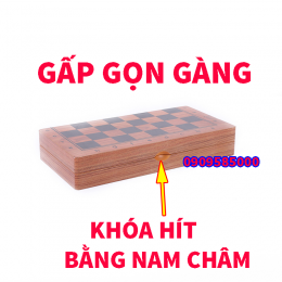 Bộ cờ vua gỗ chò chỉ có nam châm (tặng 2 hậu)